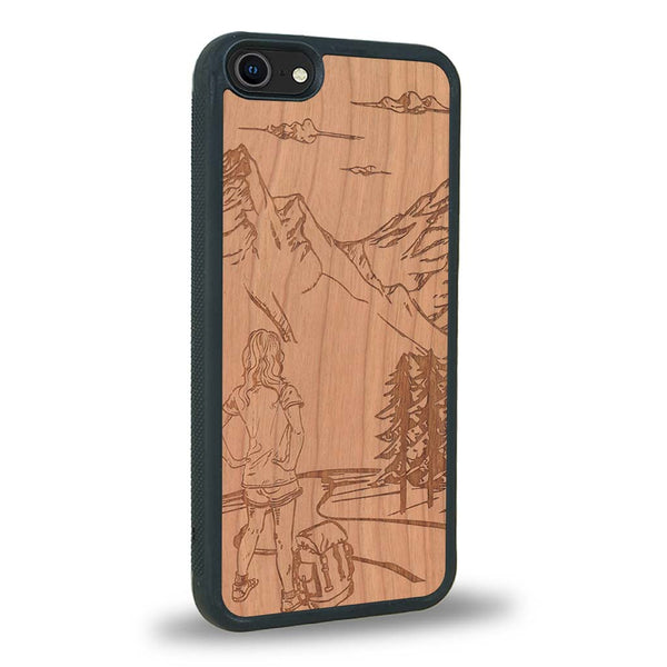 Coque iPhone 7 / 8 - L'Exploratrice - Coque en bois