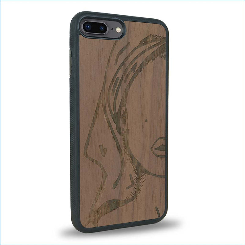 Coque iPhone 7 Plus / 8 Plus - Au féminin - Coque en bois