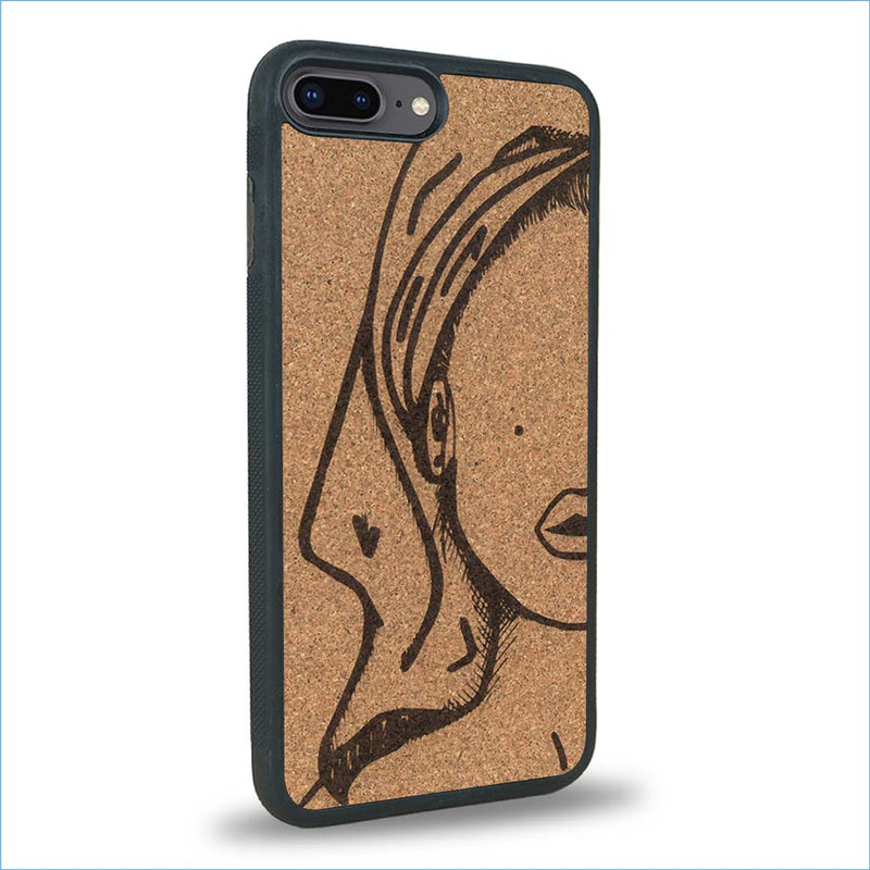 Coque iPhone 7 Plus / 8 Plus - Au féminin - Coque en bois