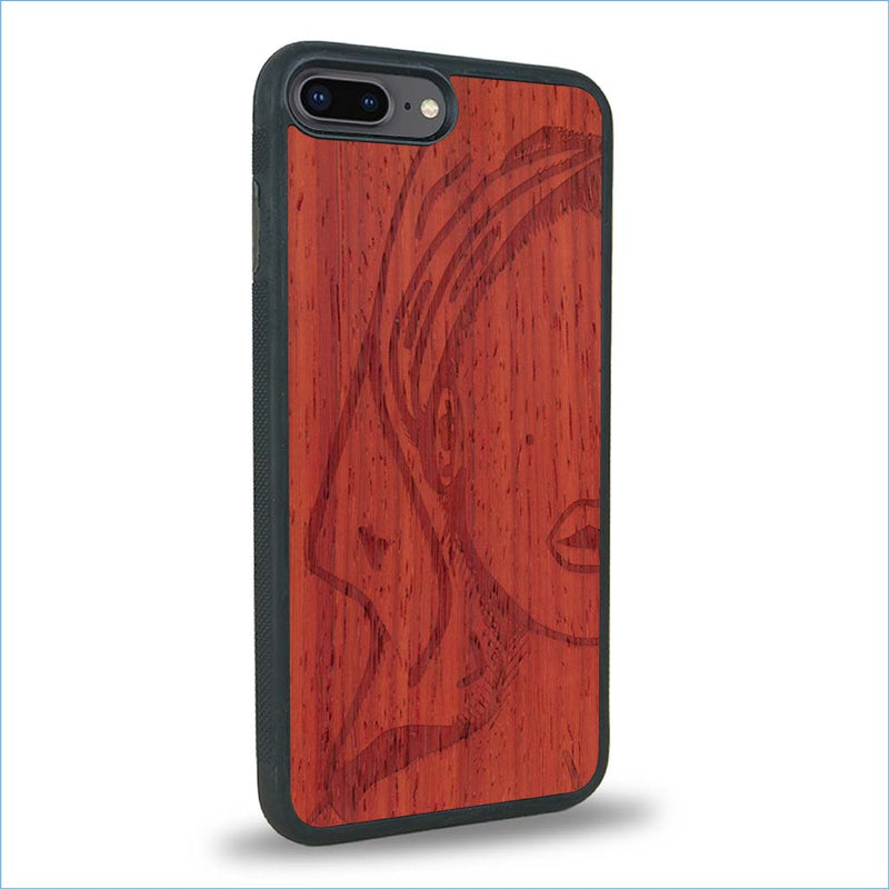 Coque iPhone 7 Plus / 8 Plus - Au féminin - Coque en bois