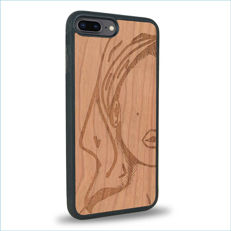 Coque iPhone 7 Plus / 8 Plus - Au féminin - Coque en bois