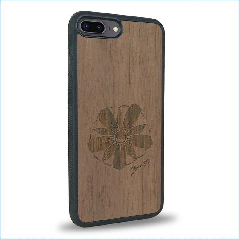 Coque iPhone 7 Plus / 8 Plus - La Fleur des Montagnes - Coque en bois