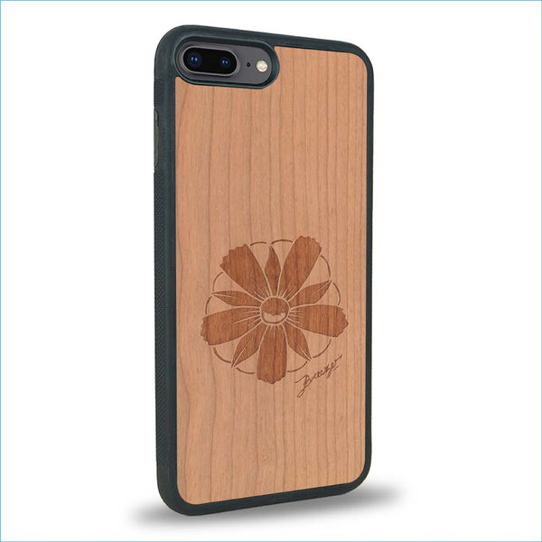 Coque iPhone 7 Plus / 8 Plus - La Fleur des Montagnes - Coque en bois