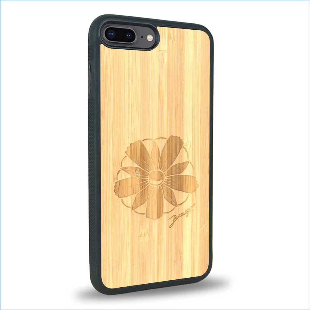 Coque iPhone 7 Plus / 8 Plus - La Fleur des Montagnes - Coque en bois
