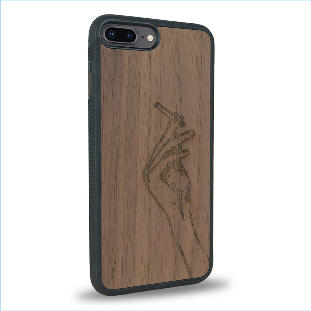 Coque iPhone 7 Plus / 8 Plus - La Garçonne - Coque en bois