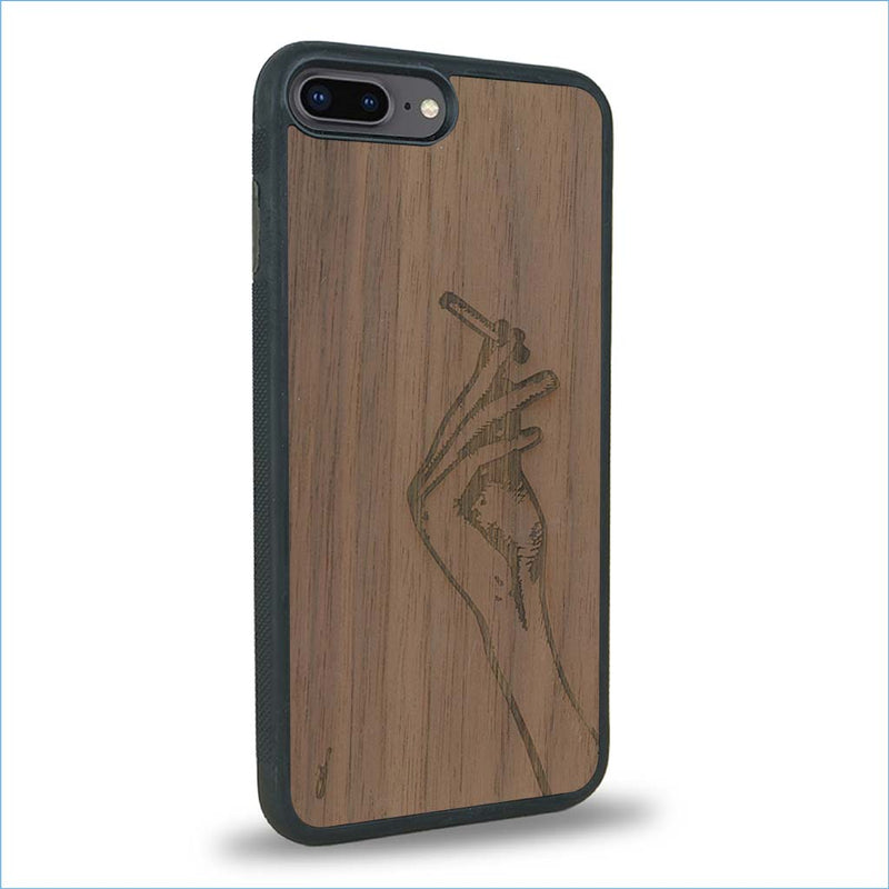 Coque iPhone 7 Plus / 8 Plus - La Garçonne - Coque en bois