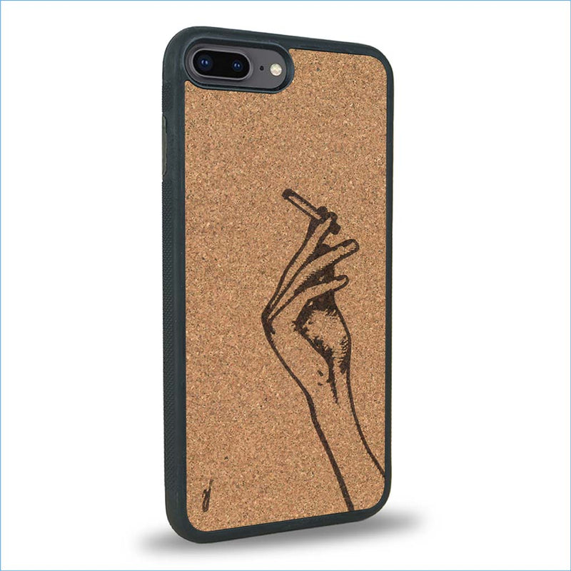 Coque iPhone 7 Plus / 8 Plus - La Garçonne - Coque en bois