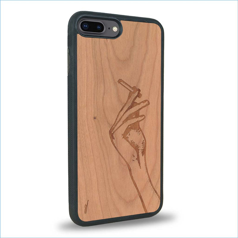 Coque iPhone 7 Plus / 8 Plus - La Garçonne - Coque en bois