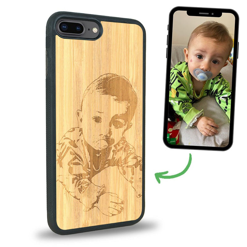 Coque iPhone 7 Plus / 8 Plus - La Personnalisable - Coque en bois