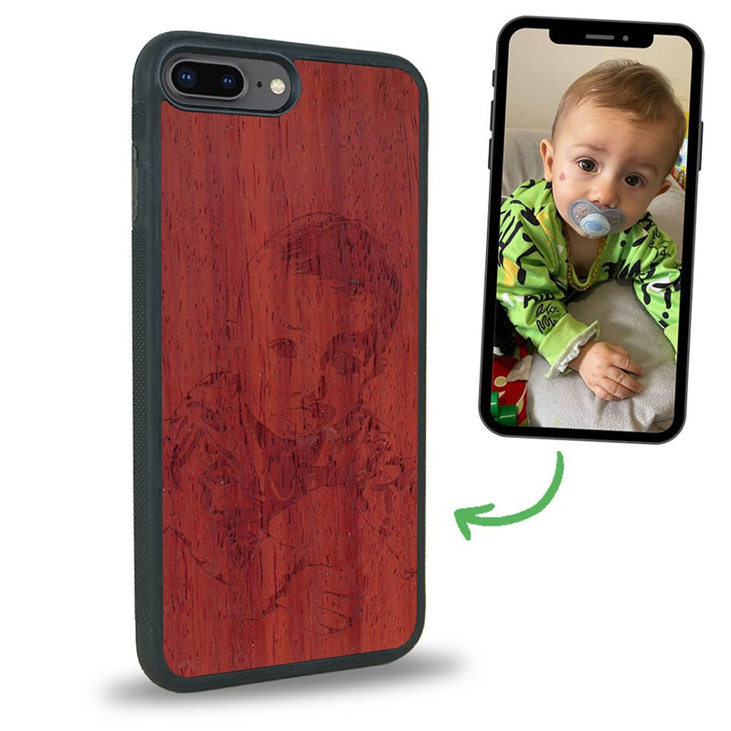 Coque iPhone 7 Plus / 8 Plus - La Personnalisable - Coque en bois