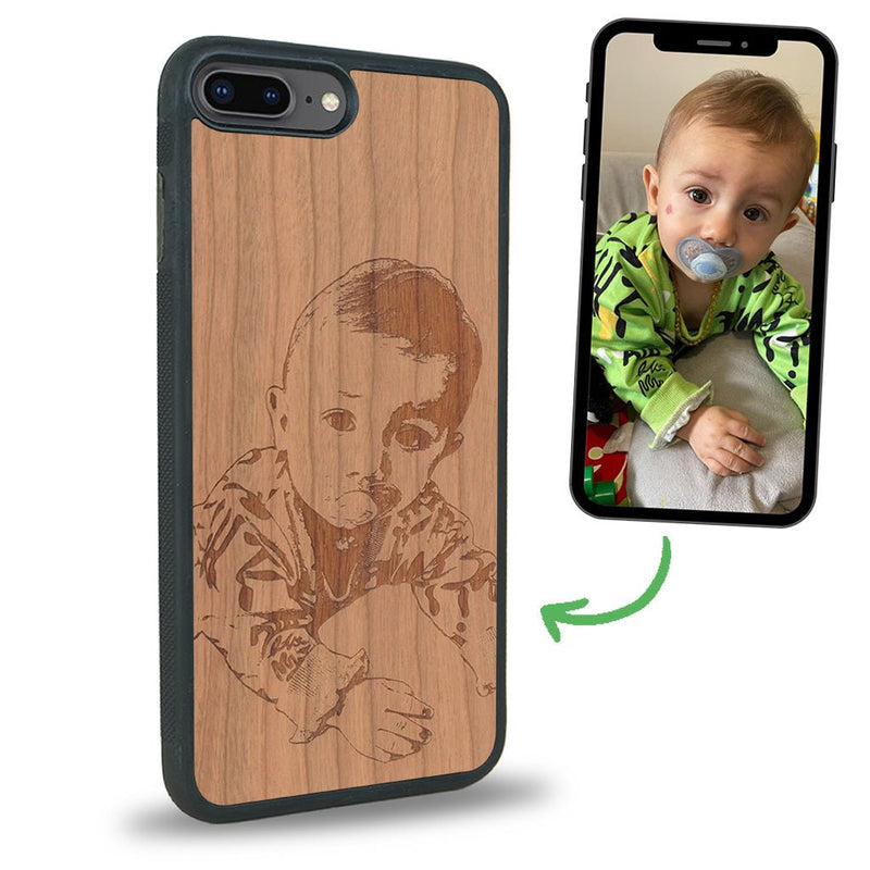 Coque iPhone 7 Plus / 8 Plus - La Personnalisable - Coque en bois