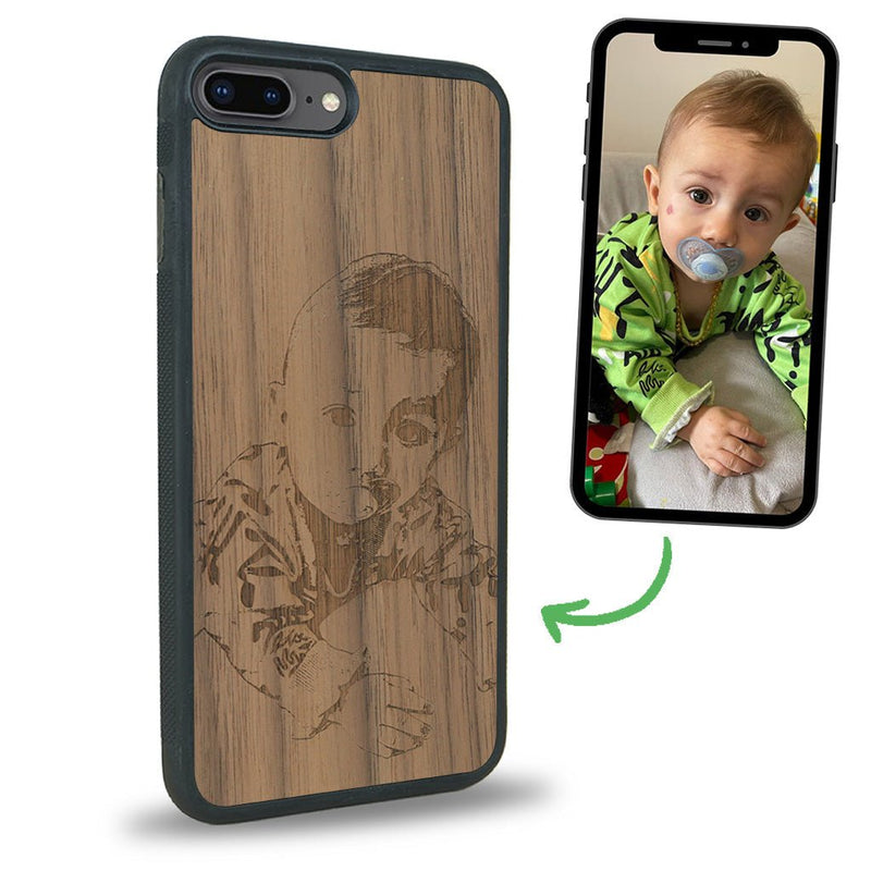 Coque iPhone 7 Plus / 8 Plus - La Personnalisable - Coque en bois