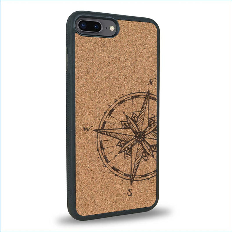 Coque iPhone 7 Plus / 8 Plus - La Rose des Vents - Coque en bois