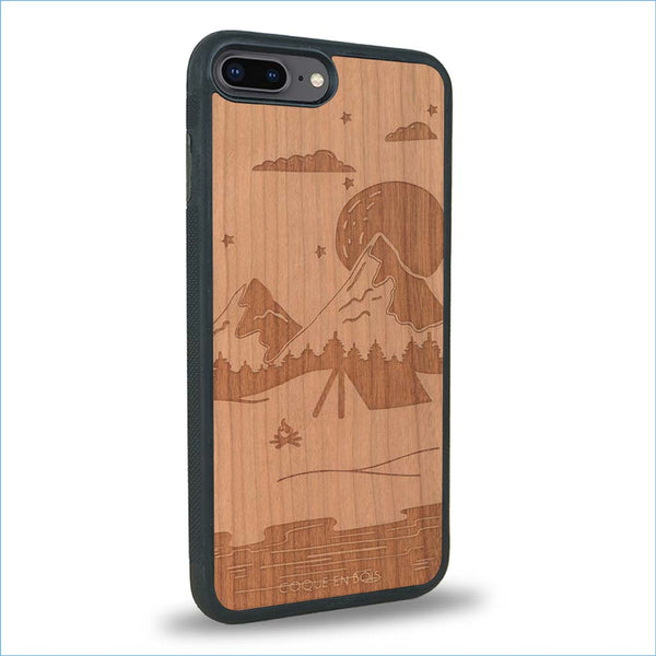 Coque iPhone 7 Plus / 8 Plus - Le Campsite - Coque en bois