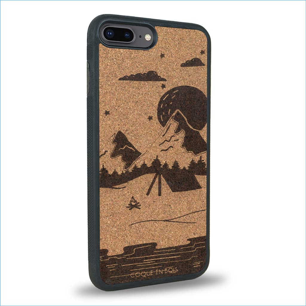 Coque iPhone 7 Plus / 8 Plus - Le Campsite - Coque en bois