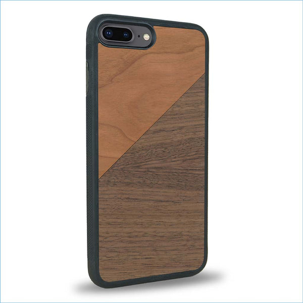 Coque iPhone 7 Plus / 8 Plus - Le Duo - Coque en bois