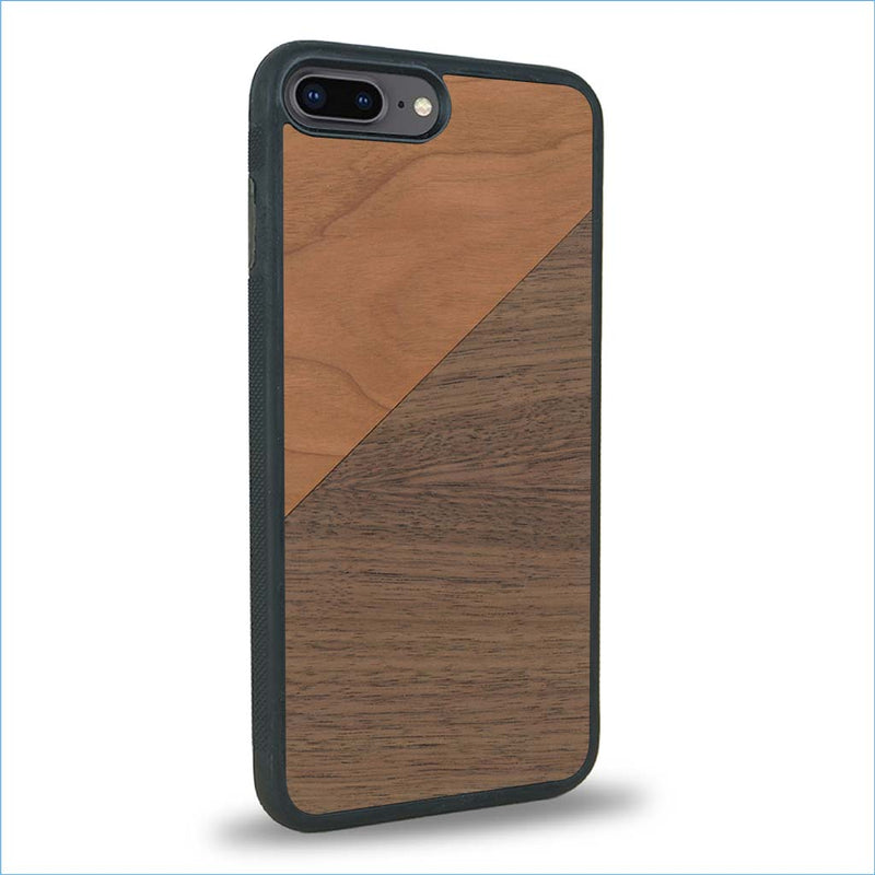 Coque iPhone 7 Plus / 8 Plus - Le Duo - Coque en bois