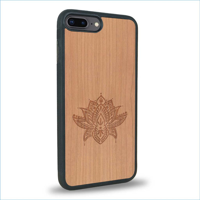 Coque iPhone 7 Plus / 8 Plus - Le Lotus - Coque en bois