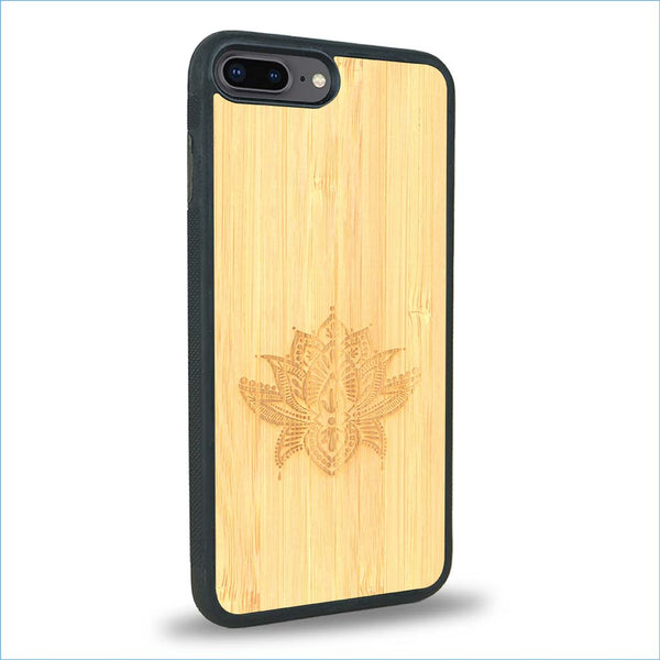 Coque iPhone 7 Plus / 8 Plus - Le Lotus - Coque en bois