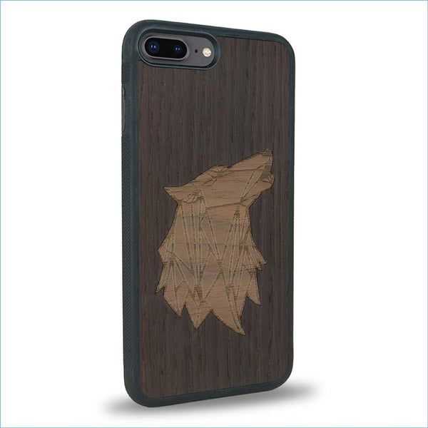Coque iPhone 7 Plus / 8 Plus - Le Loup - Coque en bois