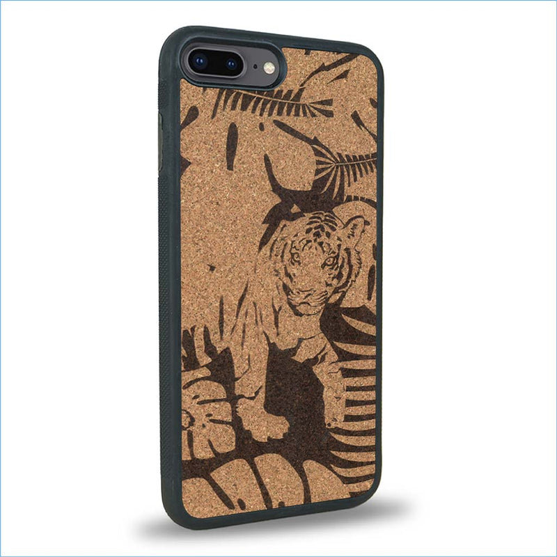 Coque iPhone 7 Plus / 8 Plus - Le Tigre - Coque en bois