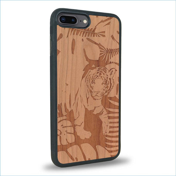 Coque iPhone 7 Plus / 8 Plus - Le Tigre - Coque en bois