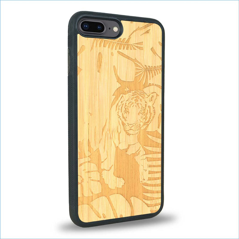 Coque iPhone 7 Plus / 8 Plus - Le Tigre - Coque en bois