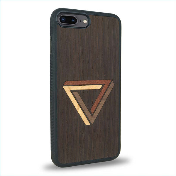 Coque iPhone 7 Plus / 8 Plus - Le Triangle - Coque en bois