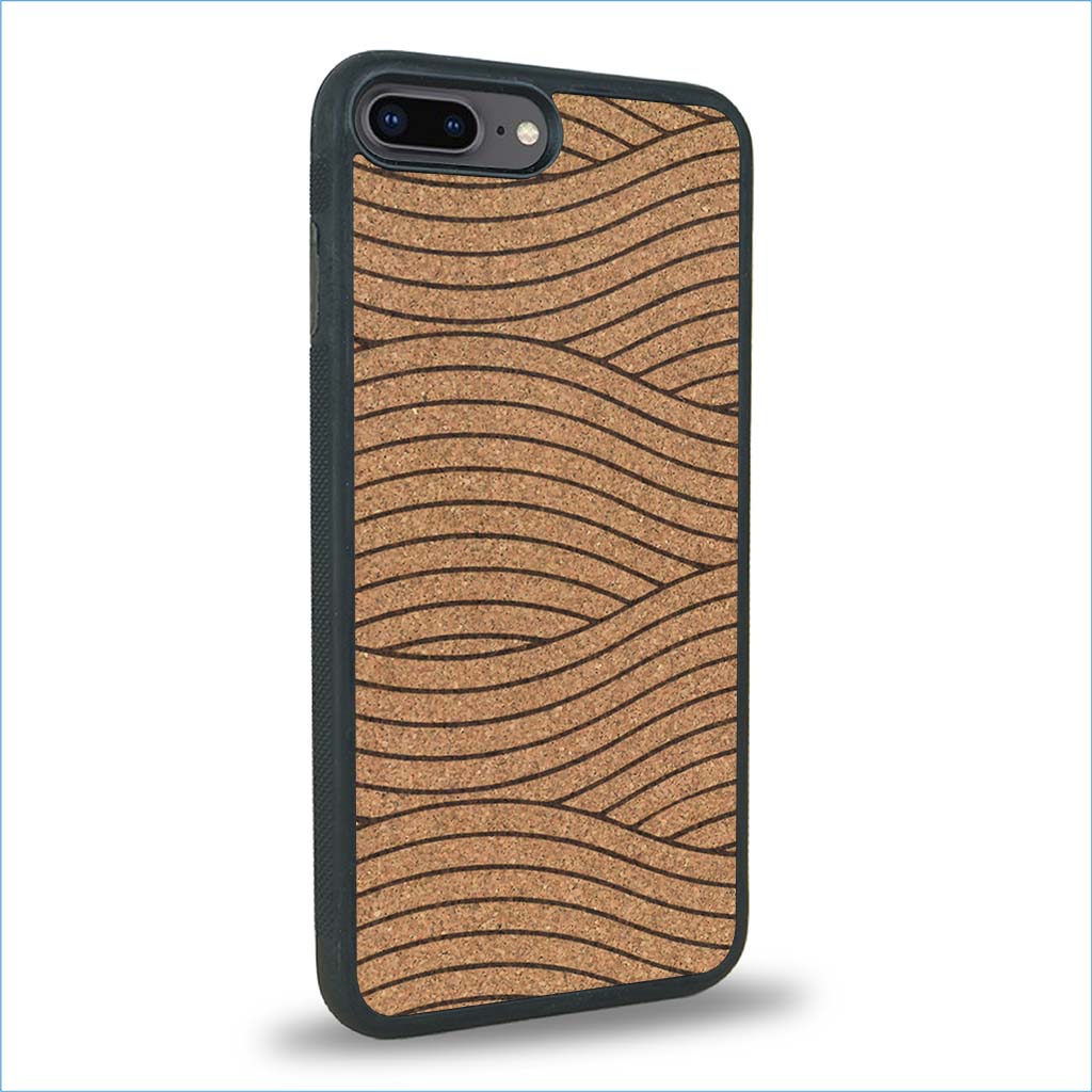 Coque iPhone 7 Plus / 8 Plus - Le Wavy Style - Coque en bois