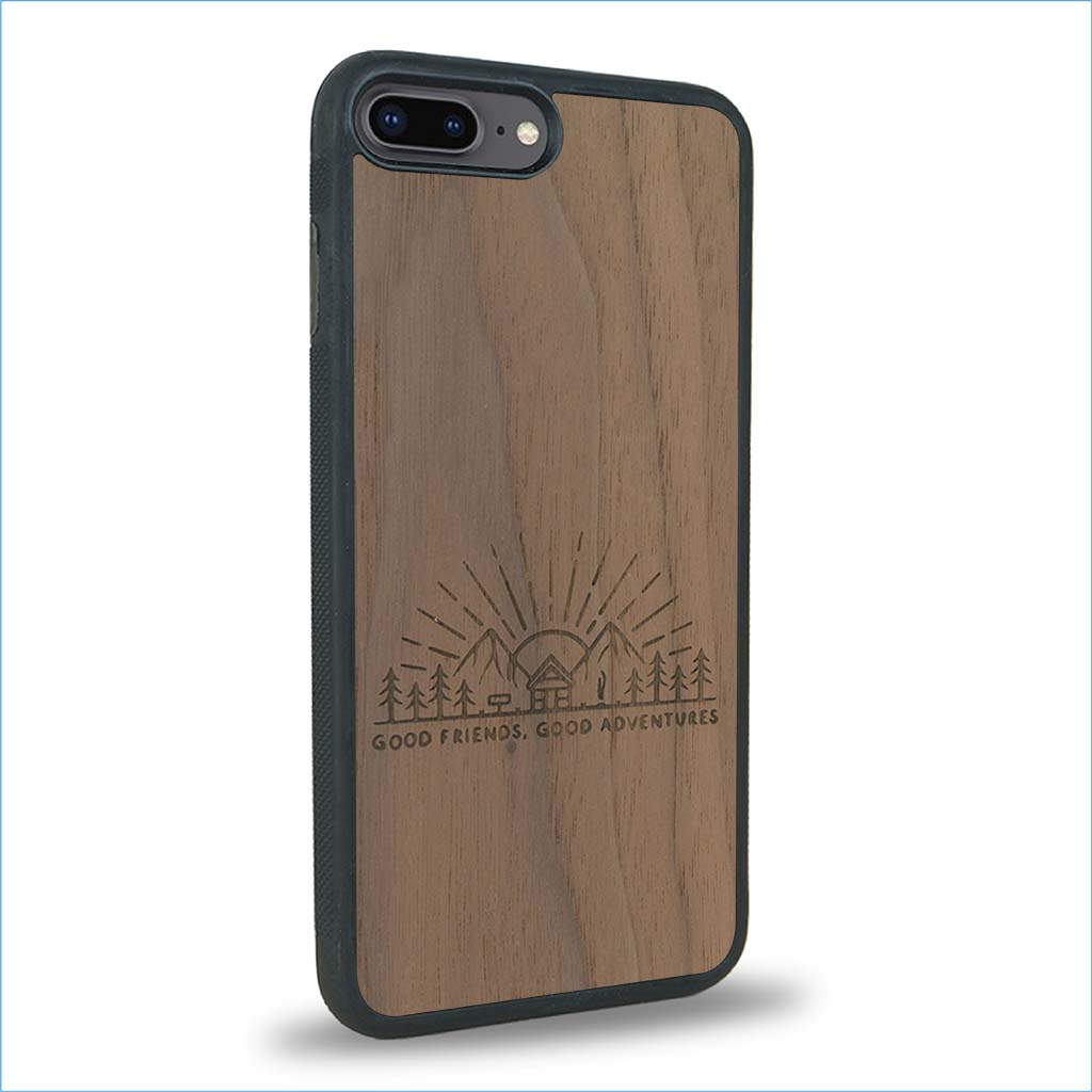 Coque iPhone 7 Plus / 8 Plus - Sunset Lovers - Coque en bois