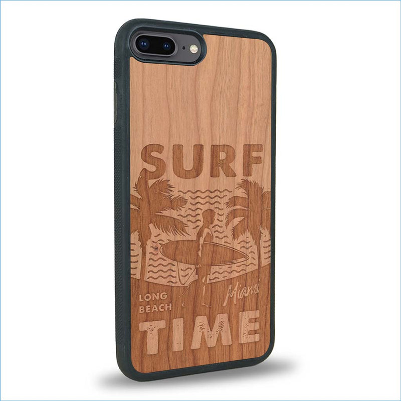 Coque iPhone 7 Plus / 8 Plus - Surf Time - Coque en bois