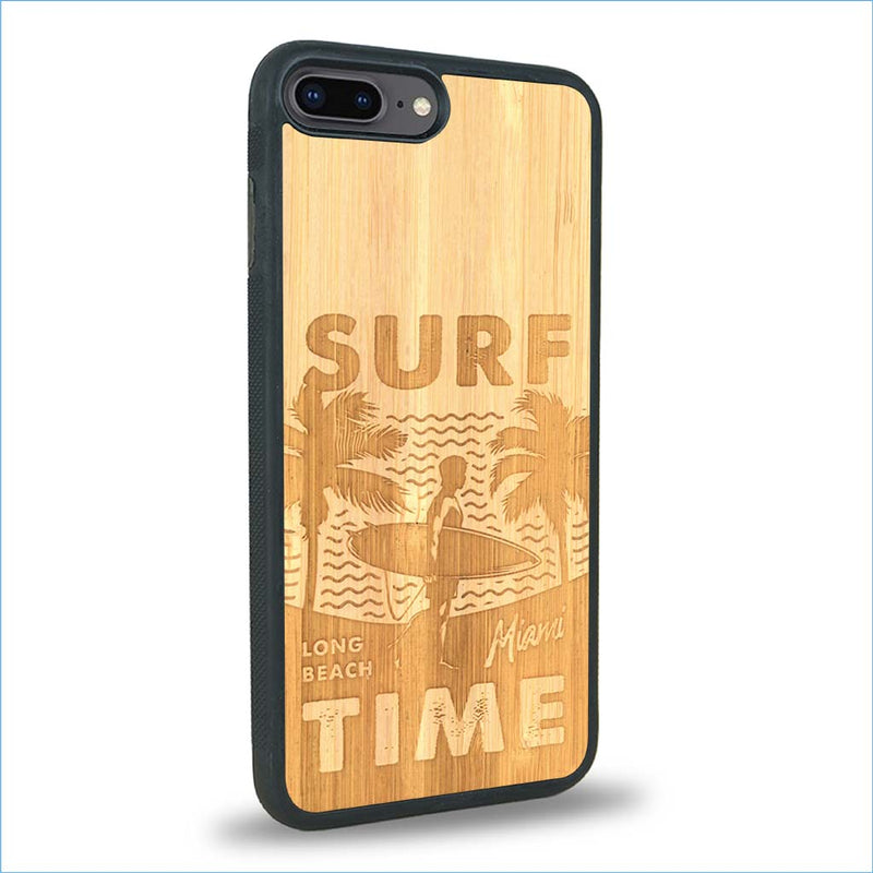 Coque iPhone 7 Plus / 8 Plus - Surf Time - Coque en bois