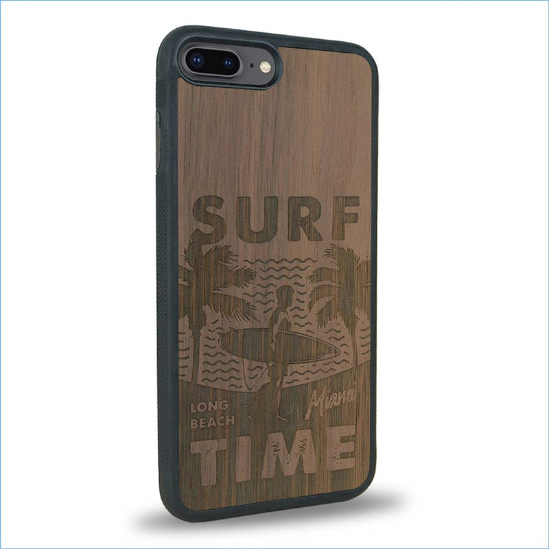 Coque iPhone 7 Plus / 8 Plus - Surf Time - Coque en bois