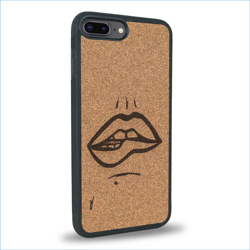 Coque iPhone 7 Plus / 8 Plus - The Kiss - Coque en bois
