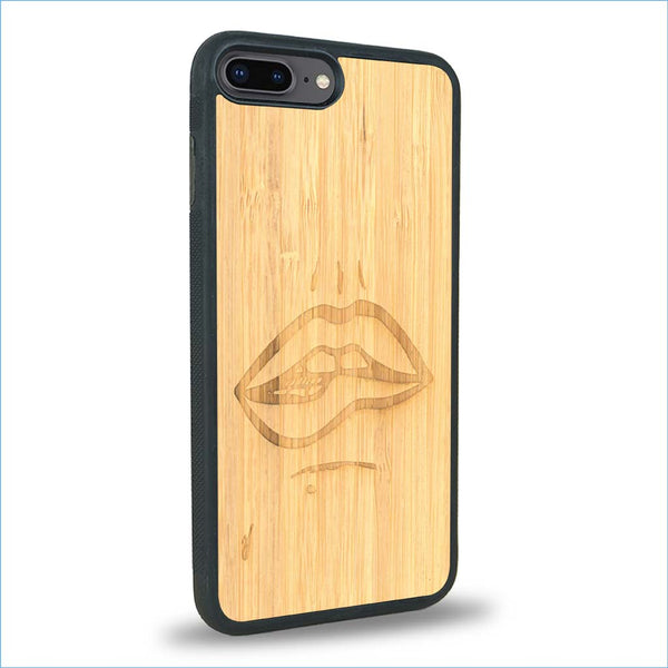 Coque iPhone 7 Plus / 8 Plus - The Kiss - Coque en bois