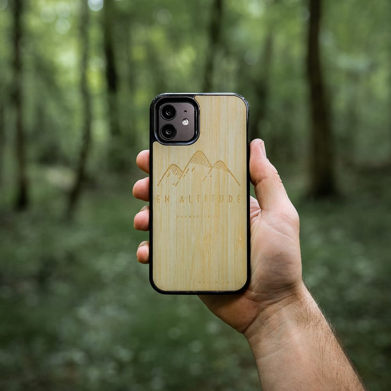 Coque Iphone - En Altitude - Coque en bois