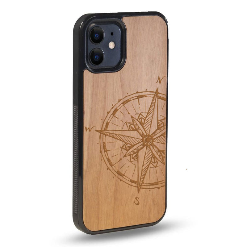 Coque iPhone - La Rose des Vents - Coque en bois