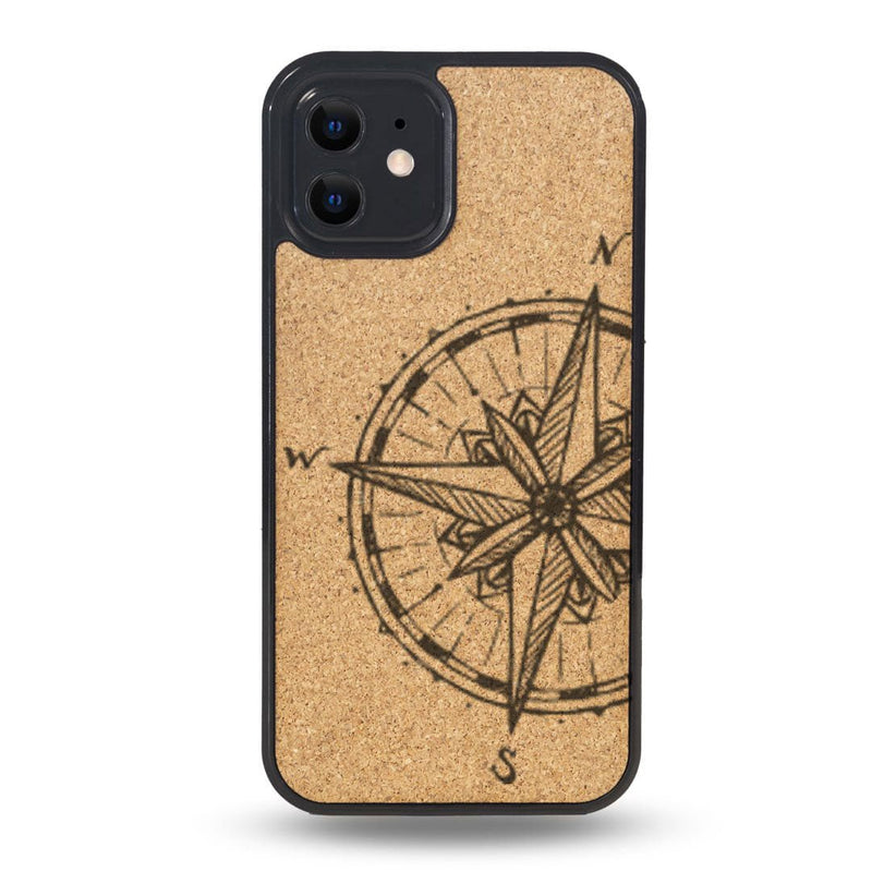 Coque iPhone - La Rose des Vents - Coque en bois