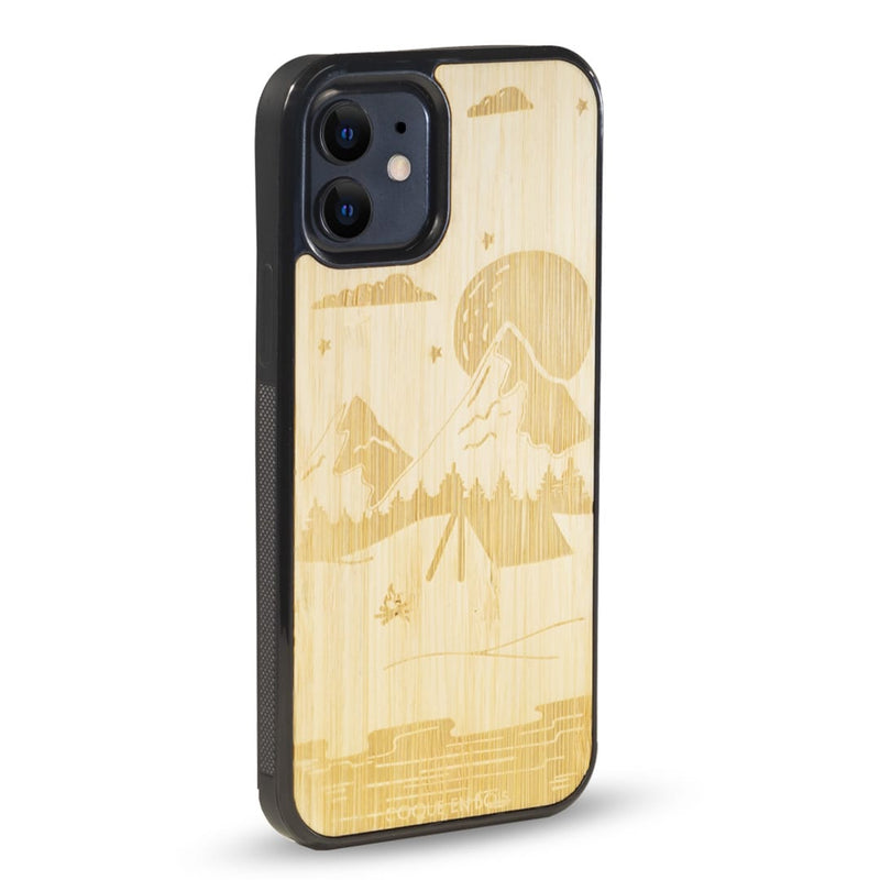 Coque Iphone - Le Campsite - Coque en bois