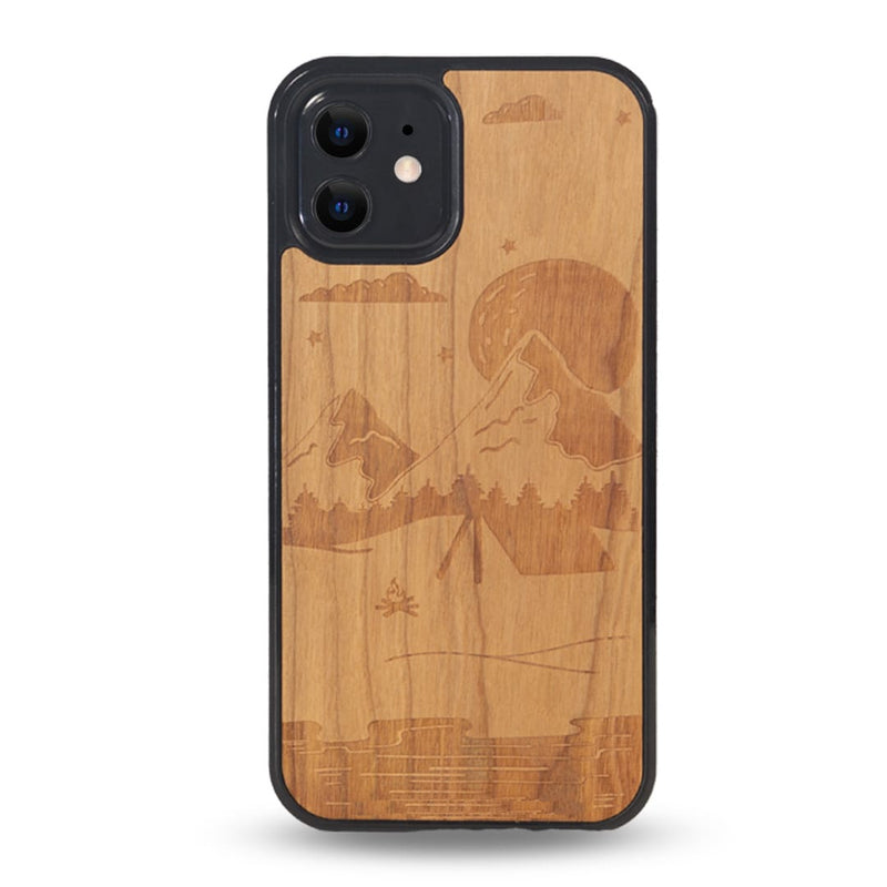 Coque Iphone - Le Campsite - Coque en bois