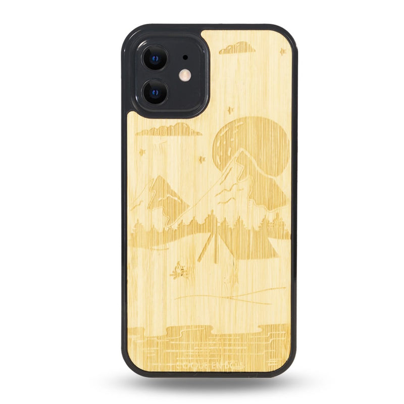 Coque Iphone - Le Campsite - Coque en bois