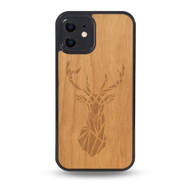 Coque iPhone - Le Cerf - Coque en bois