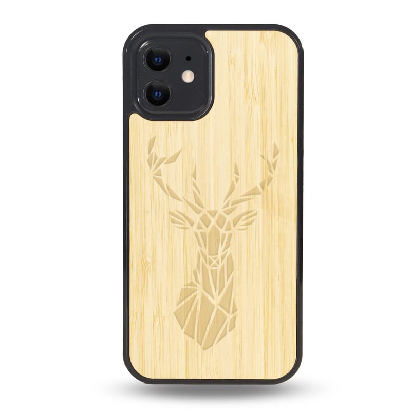 Coque iPhone - Le Cerf - Coque en bois