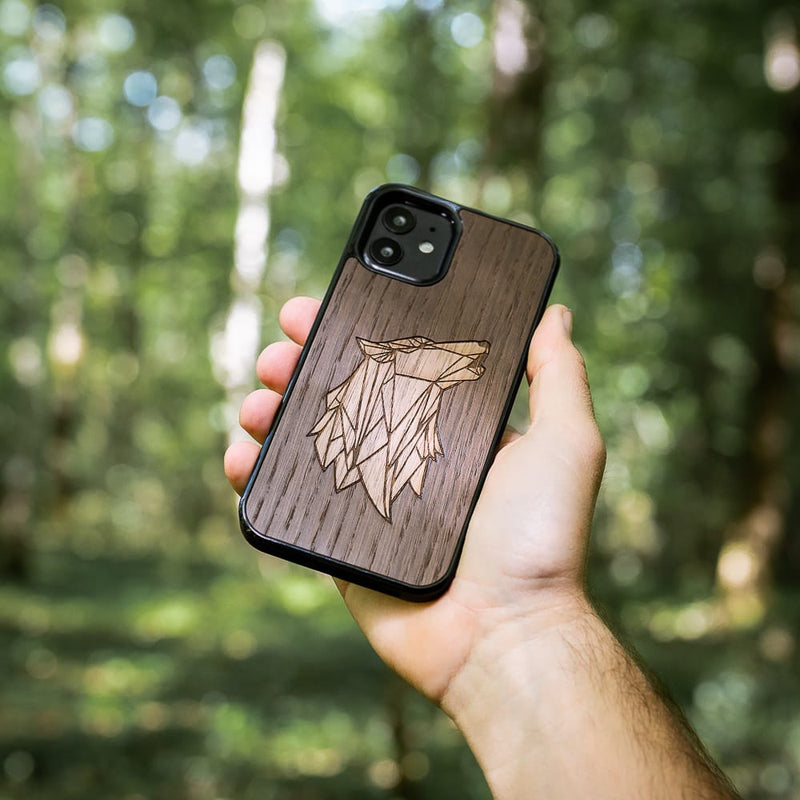 Coque Iphone - Le Loup - Coque en bois