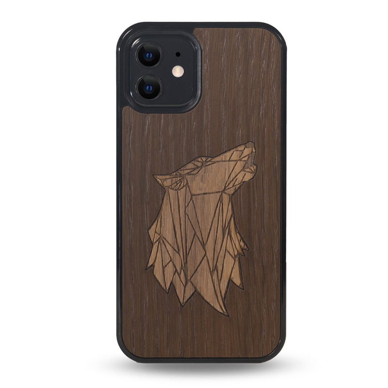 Coque Iphone - Le Loup - Coque en bois