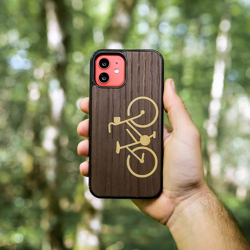 Coque Iphone - Le Vélo - Coque en bois