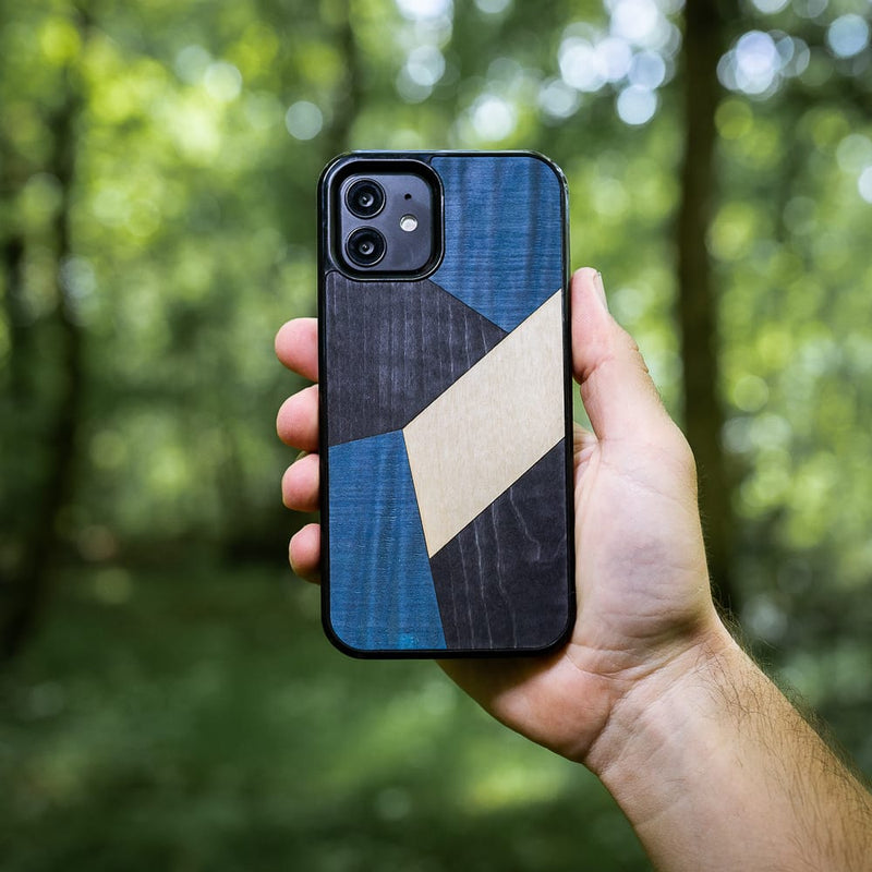 Coque Iphone - L'Eclat Bleu - Coque en bois