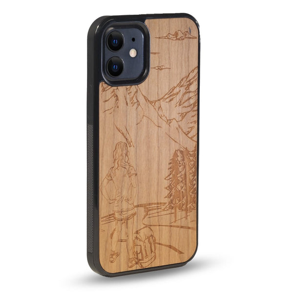 Coque Iphone - L'Exploratrice - Coque en bois