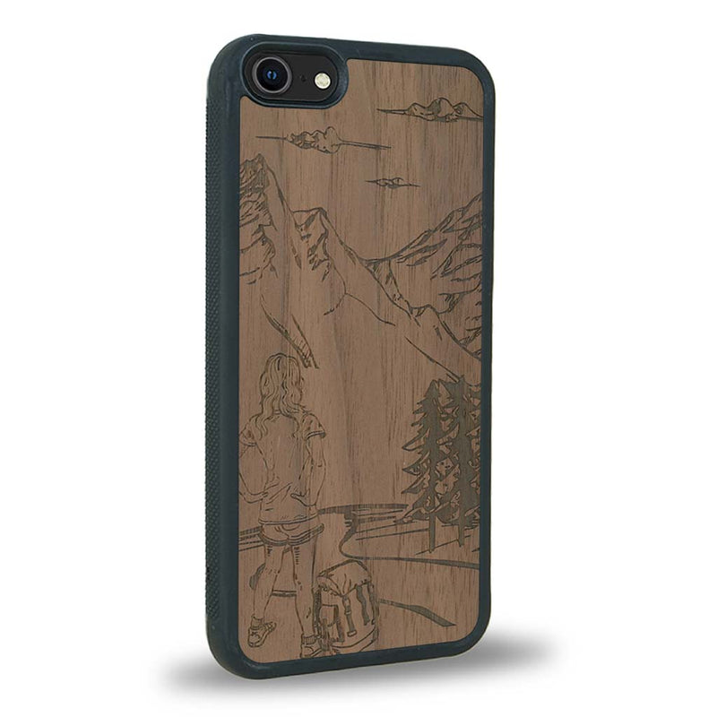 Coque iPhone SE 2016 - L'Exploratrice - Coque en bois