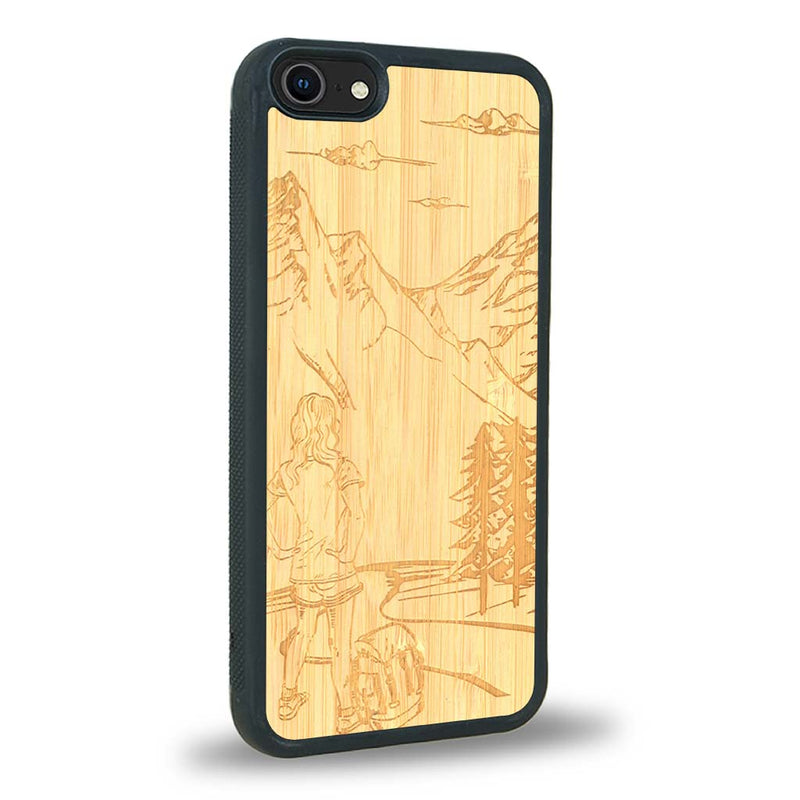 Coque iPhone SE 2016 - L'Exploratrice - Coque en bois